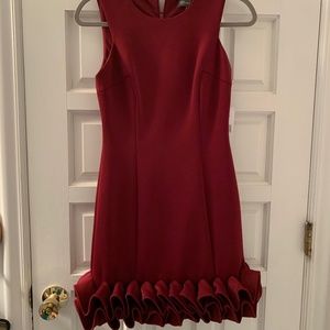 Pageant interview dress wine